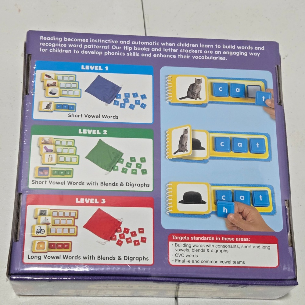 Lakeshore Stack & Build Phonics Flip Books TT331 Grades K-2 Learning Toy NEW - Picture 3 of 7